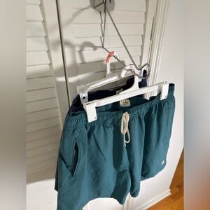 Marine Layer Teal and Navy Casual Shorts